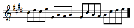 E major key signature