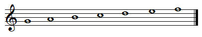 Mixolydian mode on G