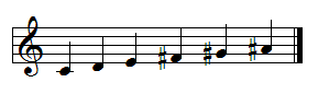 Whole-tone scale on C
